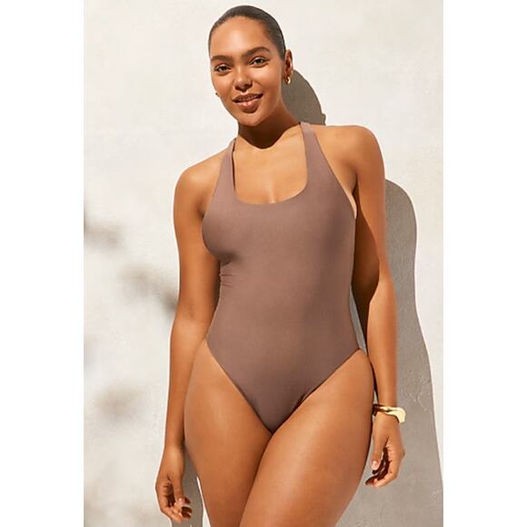 J Crew Gail One Piece Classic Sculpt Swim Suit 0 Brown Willow NWT CI680 J.Crew - Picture 1 of 6